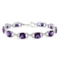 Haus of Brilliance Purple Amethyst & 1/20ctw. Diamond Bracelet - image 1