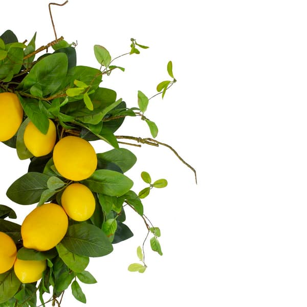 Northlight Seasonal Artificial Lemons &amp; Foliage Spring Wreath