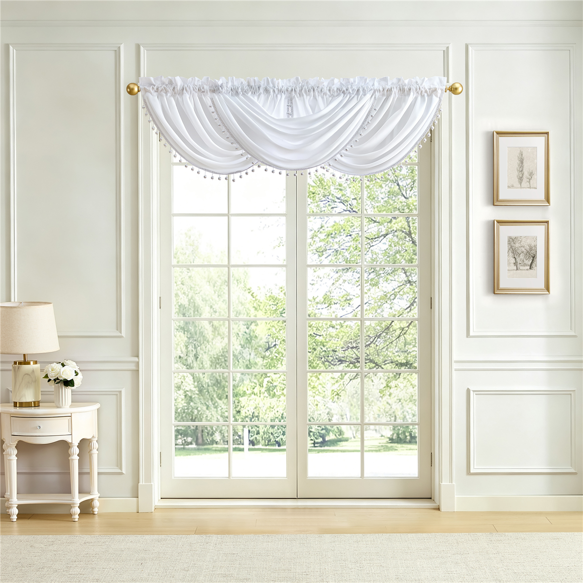 Lenox(R) Imperial Faux Silk Waterfall Window Valance