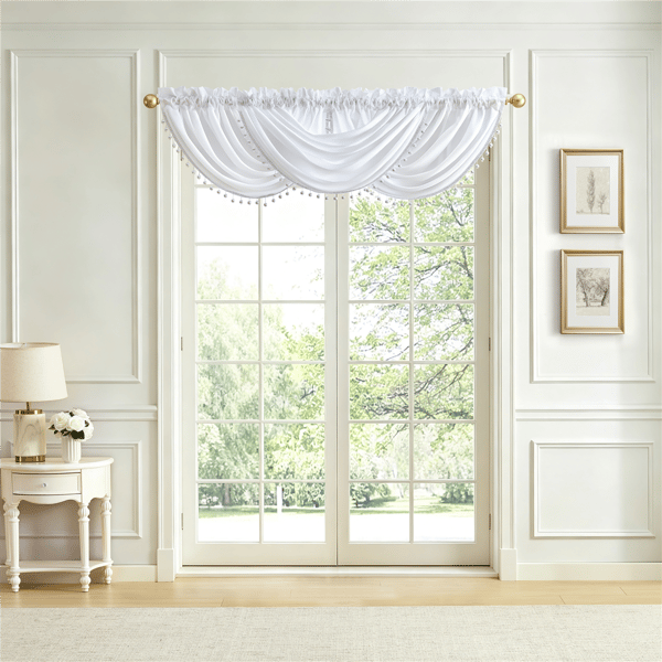 Lenox(R) Imperial Faux Silk Waterfall Window Valance - image 