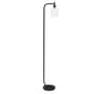 Simple Designs Modern Iron Lantern Floor Lamp w/Glass Shade - image 2