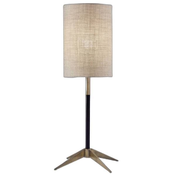HomeRoots 27in. Antiqued Brass Metal Table Lamp - image 