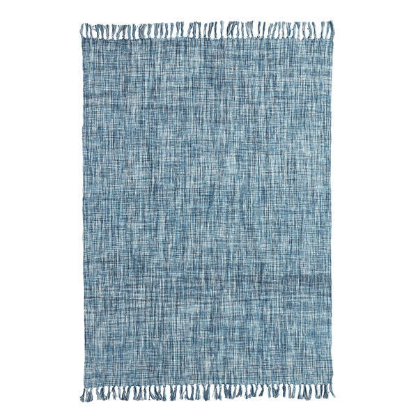 Palm Aire Margate Blue Cotton Throw Blanket