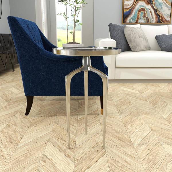 9th & Pike® Contemporary Silver Aluminum Raised Edge Accent Table