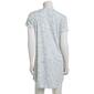 Womens Laura Ashley Short Sleeve Floral V-Neck Nightshirt - image 3