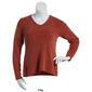 Petite Napa Valley Long Sleeve V-Neck Chenille Sweater - image 2