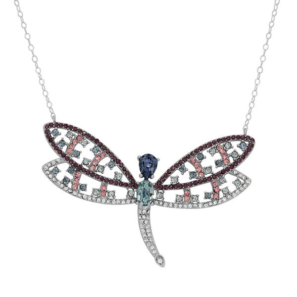 Candela Multicolor Swarovski&#40;R&#41; Crystal Dragonfly Necklace - image 