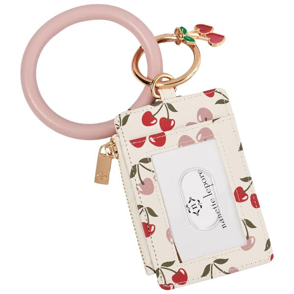 Womens Nanette Lepore Candi Bracelet Card Holder - Cherry Hearts