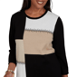 Petite Alfred Dunner Travel Advisory Color Block Sweater - image 5