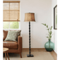 HomeRoots 62in. Brown & Black Floor Lamp With Burlap Shade - image 2