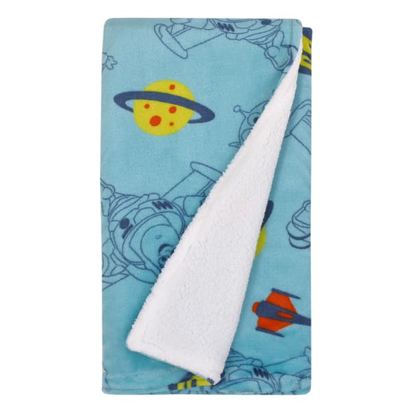 Disney Buzz Lightyear Sherpa Baby Blanket - image 