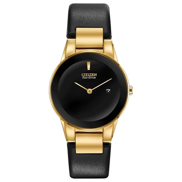 Womens Citizen&#40;R&#41; Gold-Tone Black Dial Watch - GA1052-04E