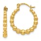Gold Classics(tm) 14kt. Gold Beaded Hoop Earrings - image 1
