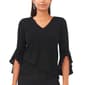 Petite MSK Ruffle Trim Bell Sleeve V Neck Blouse - image 3