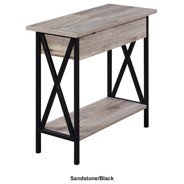 Convenience Concepts Tucson Flip Top End Table w/ Charging Port