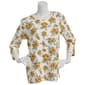 Petite Bonnie Evans 3/4 Sleeve Sunflower Tee - image 2