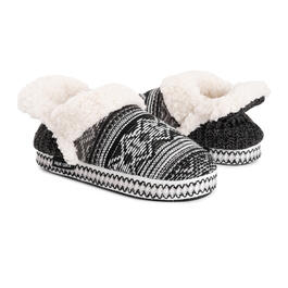 Womens MUK LUKS&#40;R&#41; Magdalena Ruched Slippers - Ivory/Fair Isle