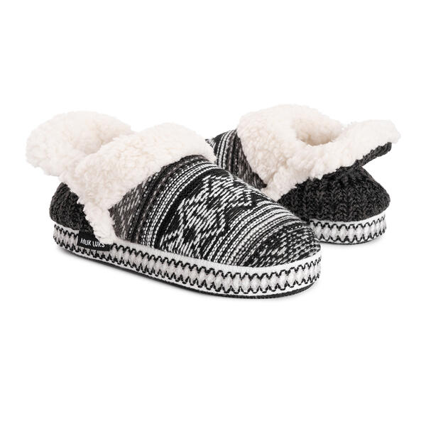 Womens MUK LUKS&#40;R&#41; Magdalena Ruched Slippers - Ivory/Fair Isle - image 