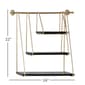 9th & Pike&#174; Gold Metal and Black Wood Hanging Wall Shelf - image 7