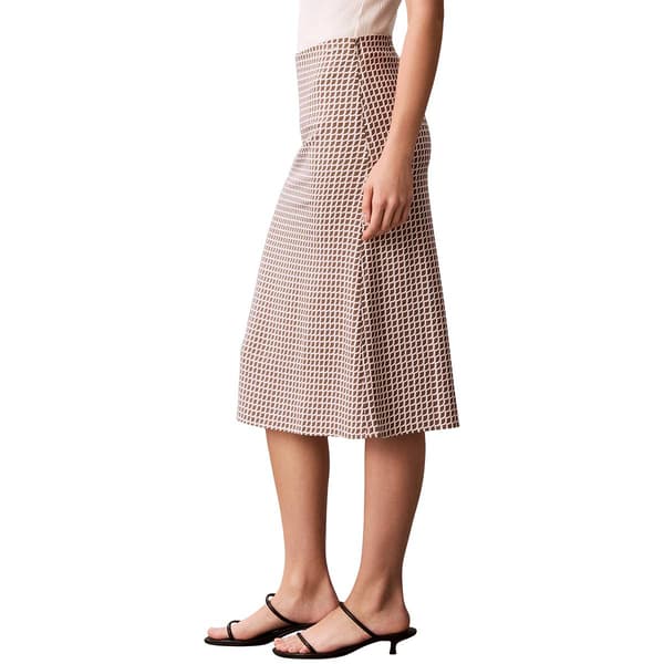 Womens Calvin Klein Zipper Tile Scale Midi Skirt