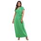 Womens Perceptions Short Sleeve Solid Side Knot Dress - image 1