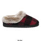 Womens Cuddl Duds&#174; Buffalo Check Two-Tone Faux Fur Clog Slippers - image 2