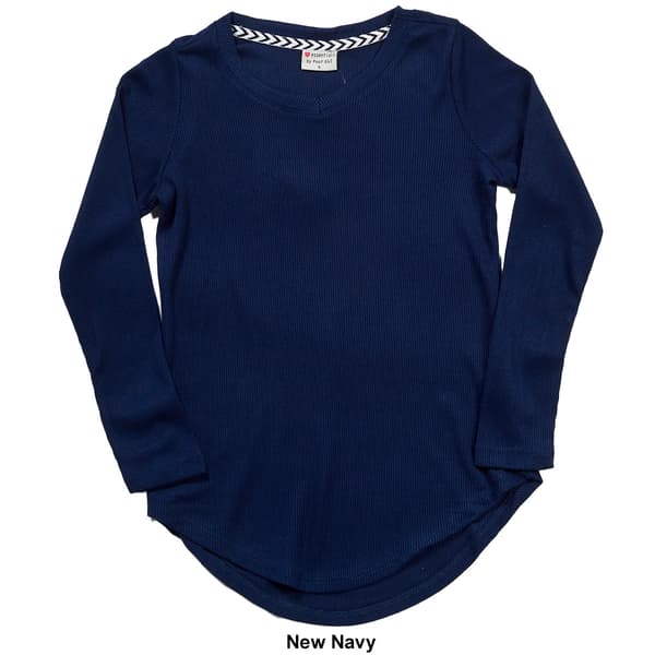 Girls &#40;7-16&#41; Poof Girl Long Sleeve V-Neck Rib Tee