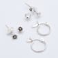 Marsala Set of 3 Cubic Zirconia Flower Hoop Earrings - image 1