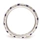 Pure Fire 14kt. White Gold Lab Created Blue Sapphire Band - image 4