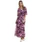 Womens Luxology Elbow Sleeve Print Tier Maxi Dress - image 1