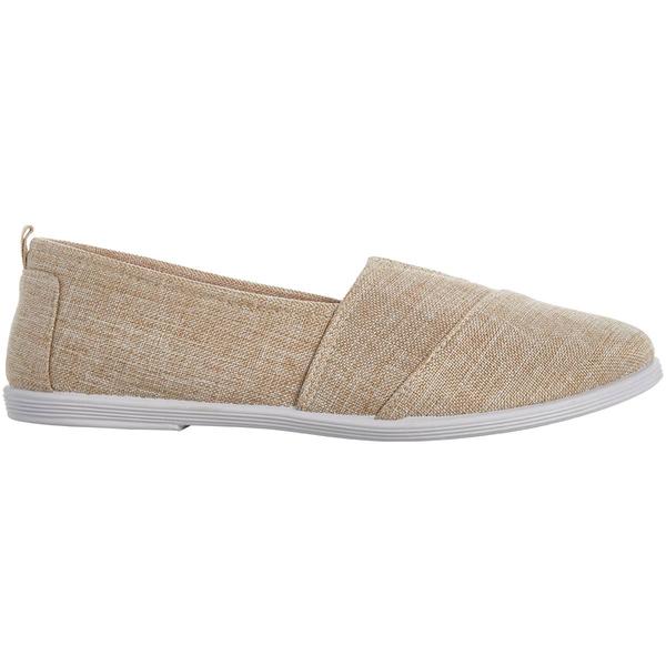 Womens Ashley Blue Solid Canvas Slip On Flats