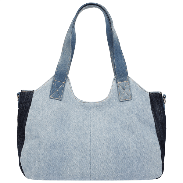 True Religion Color Block Denim Soft Satchel