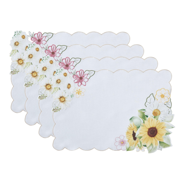 Threadmade Sunflower and Daisies Placemats - Set of 4 - image 