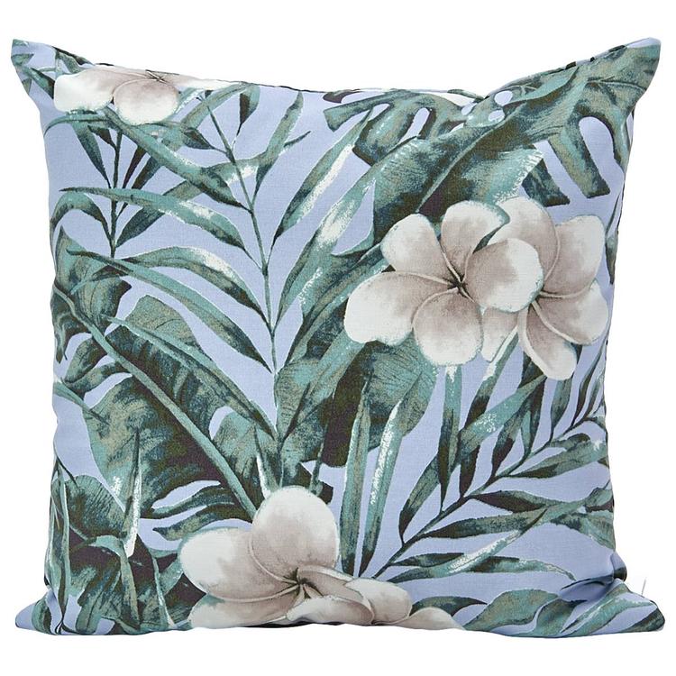 Jordan Manufacturing Floral Pillow - Pale Blue/Putty White