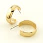 Freedom Nickel Free Gold Tone Wide Hoop Earrings - image 1