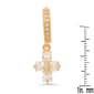 Steeltime Iced Out 18kt. Huggie Cross Charm Brass Earrings - image 2