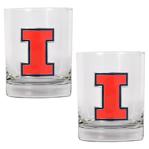 NCAA Illinois Fighting Illini 2pc. Rocks Glass Set - image 