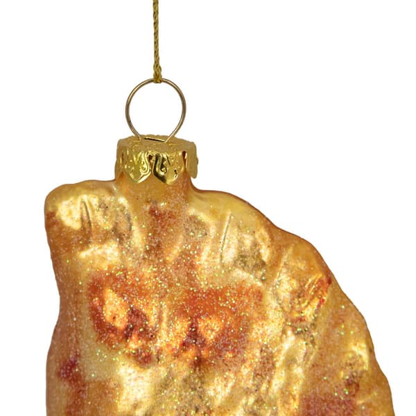 Northlight Seasonal Golden Glittered Pierogi Christmas Ornament
