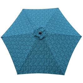 9ft. Blue Camo Hand Crank & Tilt Metal Patio Umbrella