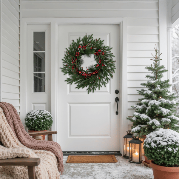 Northlight Real Touch™ 32in. Berries & Pine Christmas Wreath