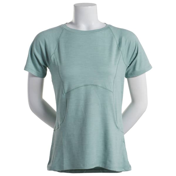 Womens Spyder Peached Hidden Zipper Pocket Short Sleeve Tee - image 