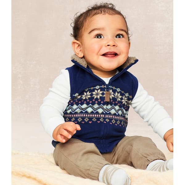 Baby Boy &#40;3-24M&#41; Carter's&#40;R&#41; 3pc. Fair Isle Vest & Pants Set