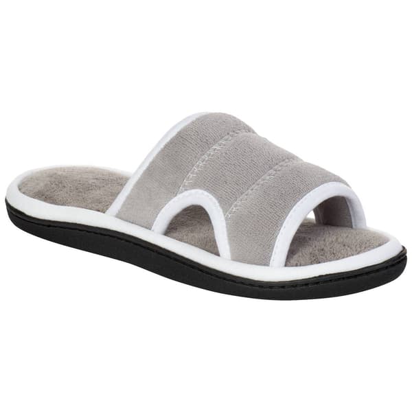 Womens Isotoner Micro Terry Vented Slide Slippers - image 