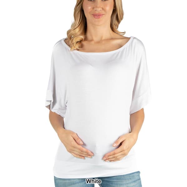 Womens 24/7 Comfort Apparel Dolman Maternity Top
