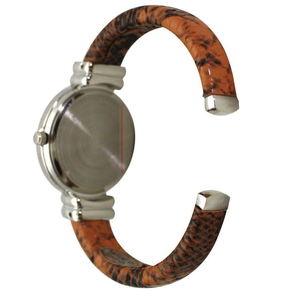 Womens Olivia Pratt™ Faux Snake Skin Bangle Women Watch