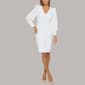 Womens Calvin Klein Long Sleeve V Neck Crepe Sheath Dress - image 1