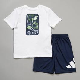 Boys &#40;4-7&#41; adidas&#40;R&#41; Short Sleeve Soccer Top & Solid Shorts Set
