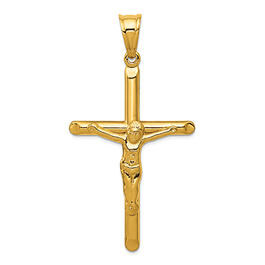 Gold Classics&#40;tm&#41; 14kt. Yellow Gold Crucifix Cross Pendant