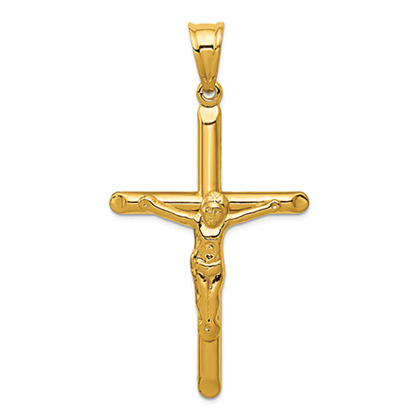Gold Classics&#40;tm&#41; 14kt. Yellow Gold Crucifix Cross Pendant - image 