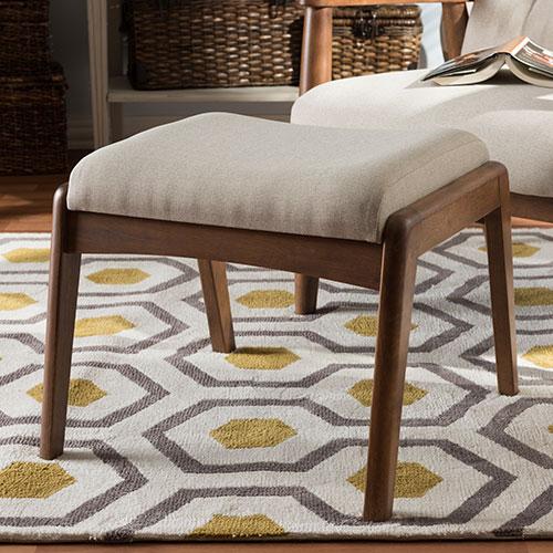 Baxton Studio Roxy Upholstered Ottoman
